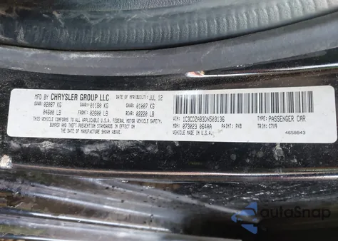 2013 Dodge Avenger Se из США, поврежденный, VIN 1C3CDZAB3DN503136